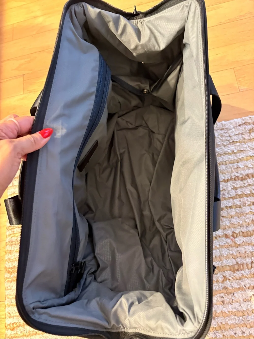 TUMI Alpha framed soft duffle in black